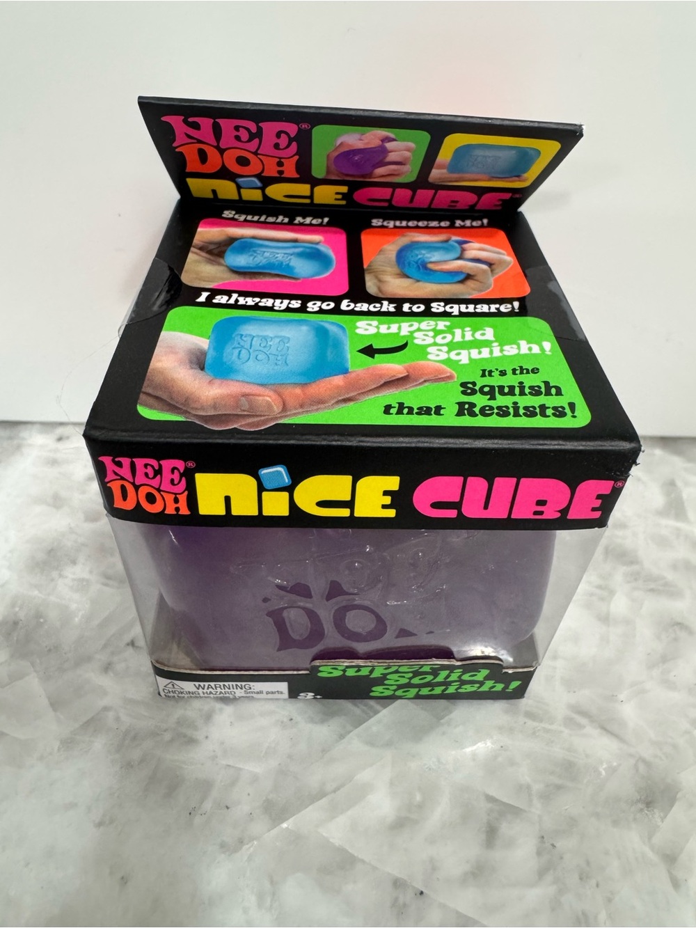 Nee Doh Nice Cube Purple Squishy Toy